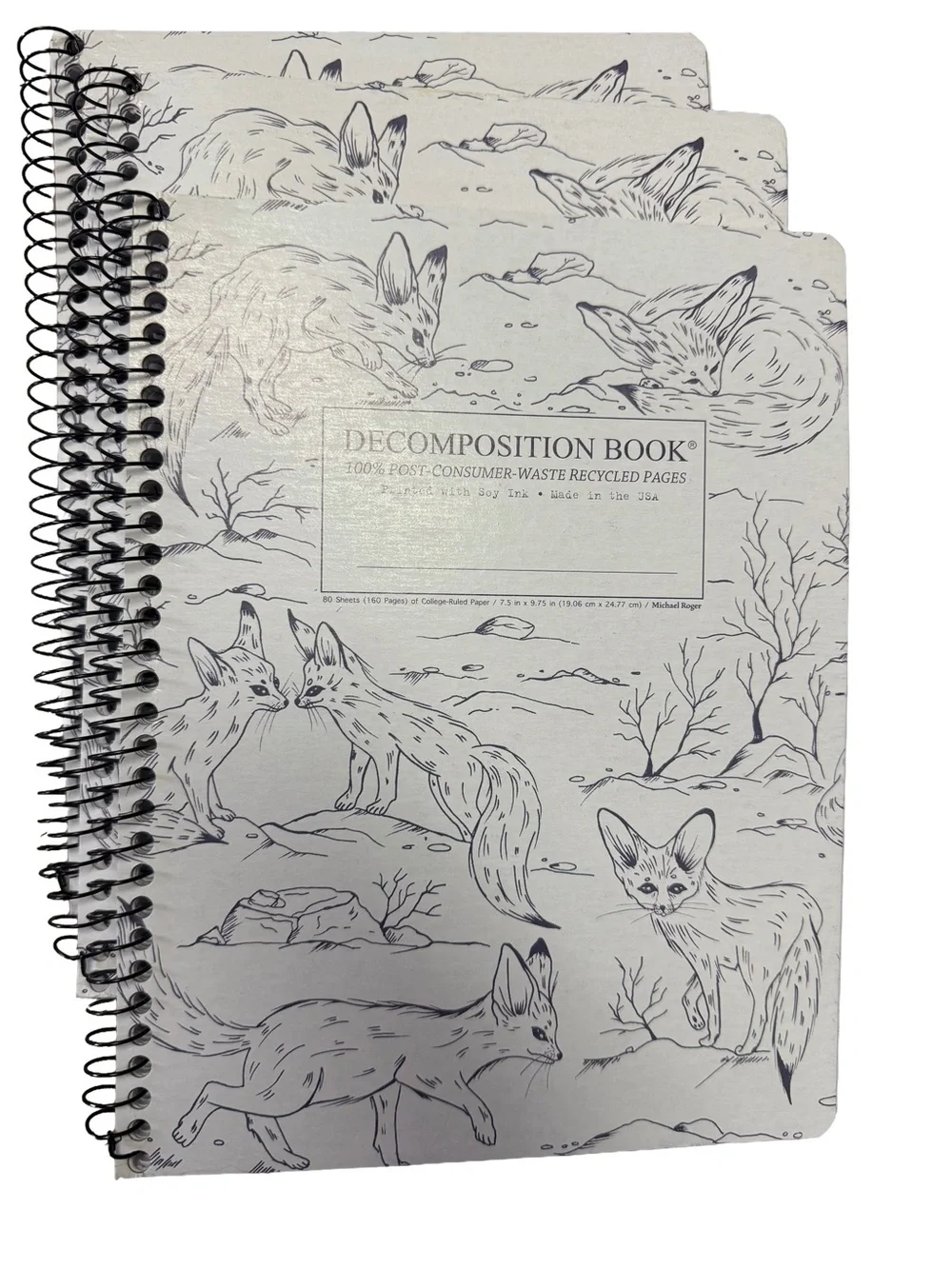 Decomposition Book Spiral Notebook - Fox Illustration Price is Firm 😉
